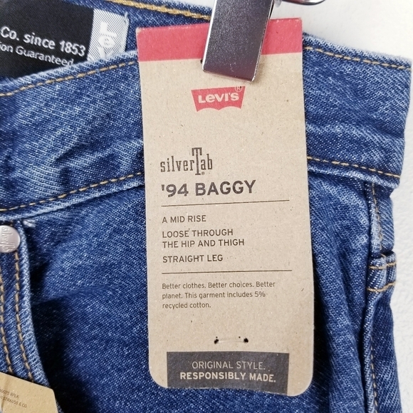 Levi's SilverTab '94 Baggy A35180008 Medium Wash Jeans NWT size 27x31 - Picture 6 of 15